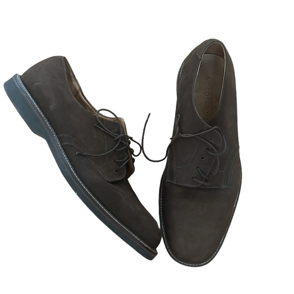 Nordstrom men's lace up oxford dress shoes suede tan/brown size 12